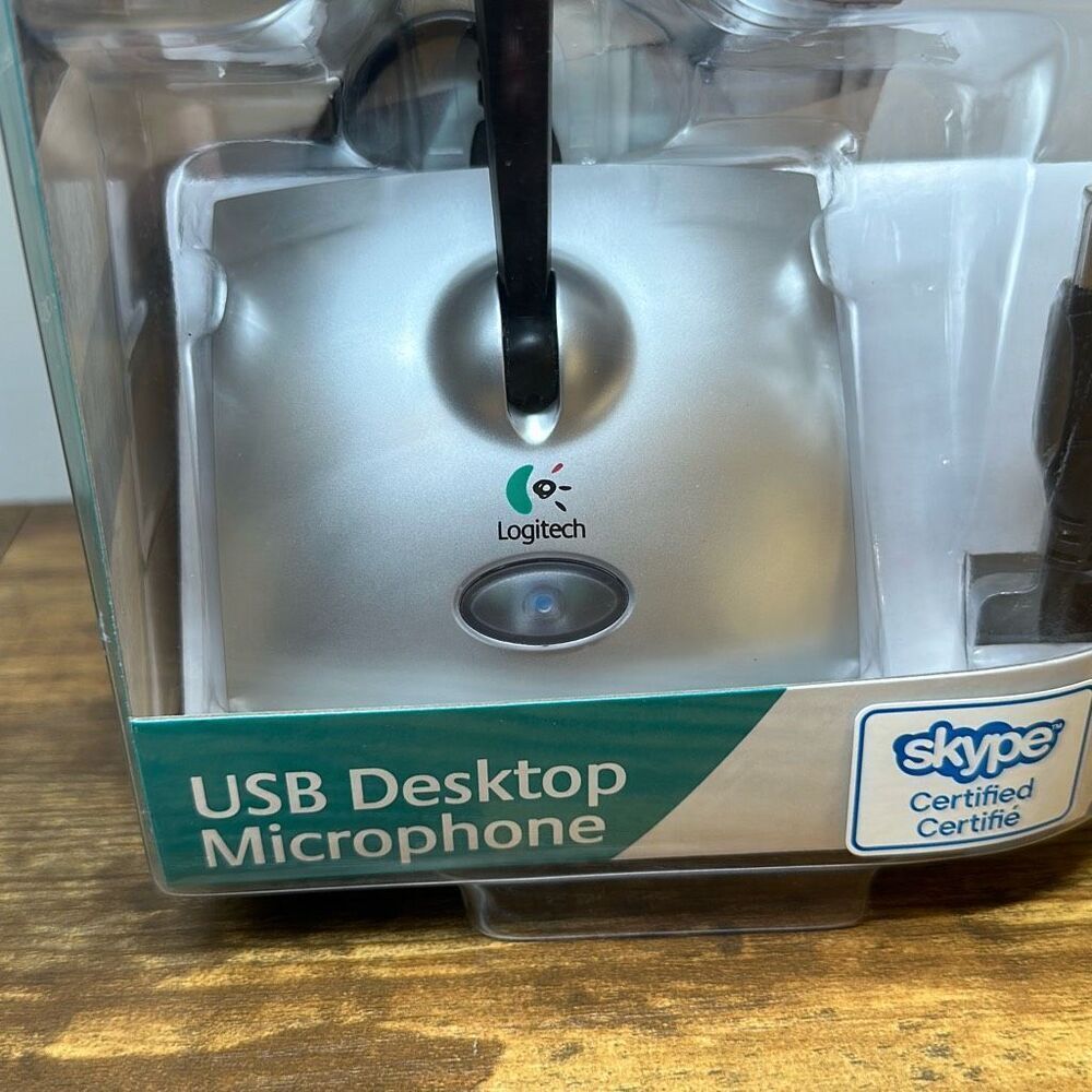 Logitech Consumer USB Desktop Microphone 980186-0403 for PC Mac NEW SEALED - Picture 2 of 9